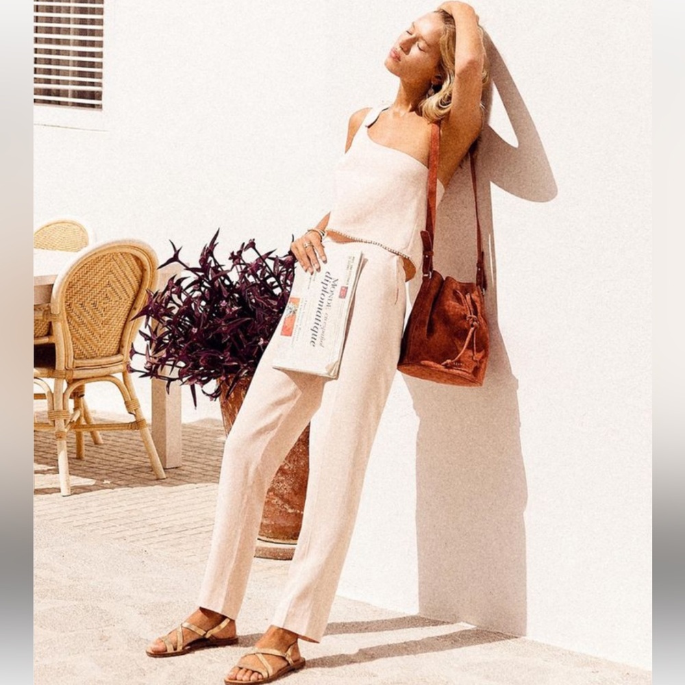 Elegant Peach Sézane Jumpsuit